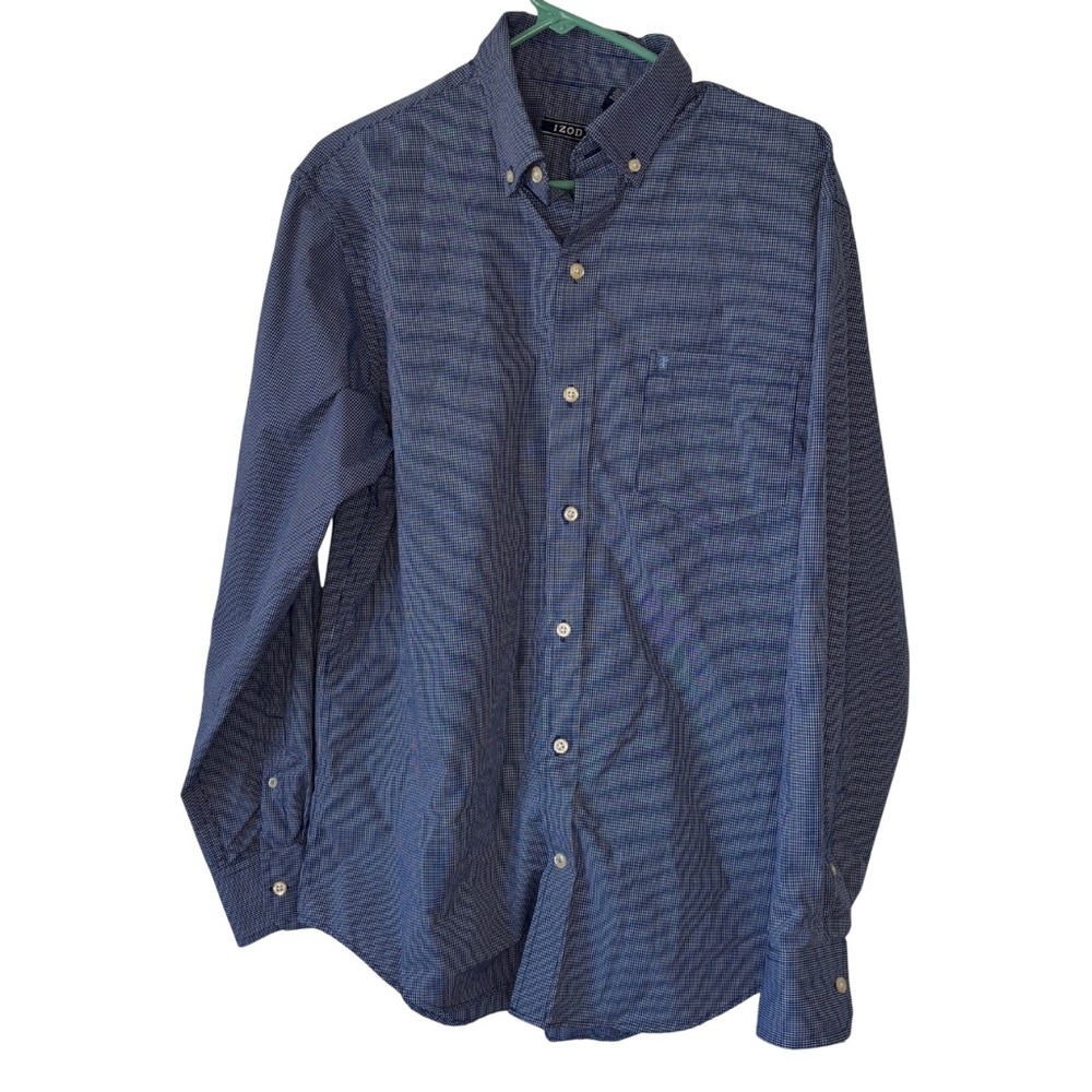 3/$20 Izod Men's Casual Navy & White Button-Down Shirt